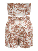 Bandeau Top & Short Set "gldMIRA" in braun/weiß