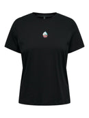 T-Shirt "gldFOODIE" in schwarz