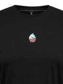 T-Shirt "gldFOODIE" in schwarz