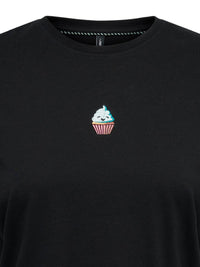 T-Shirt "gldFOODIE" in schwarz