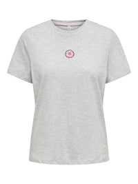 T-Shirt "gldFOODIE" in hellgrau