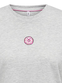 T-Shirt "gldFOODIE" in hellgrau