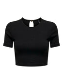 Crop T-Shirt "gldRENE" in schwarz