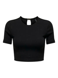 Crop T-Shirt "gldRENE" in schwarz