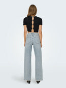 Crop T-Shirt "gldRENE" in schwarz