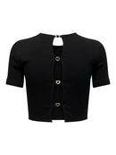 Crop T-Shirt "gldRENE" in schwarz