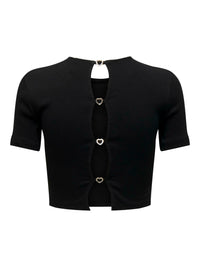 Crop T-Shirt "gldRENE" in schwarz