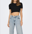 Crop T-Shirt "gldRENE" in schwarz