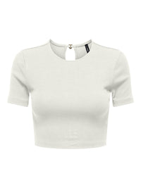 Crop T-Shirt "gldRENE" in weiß