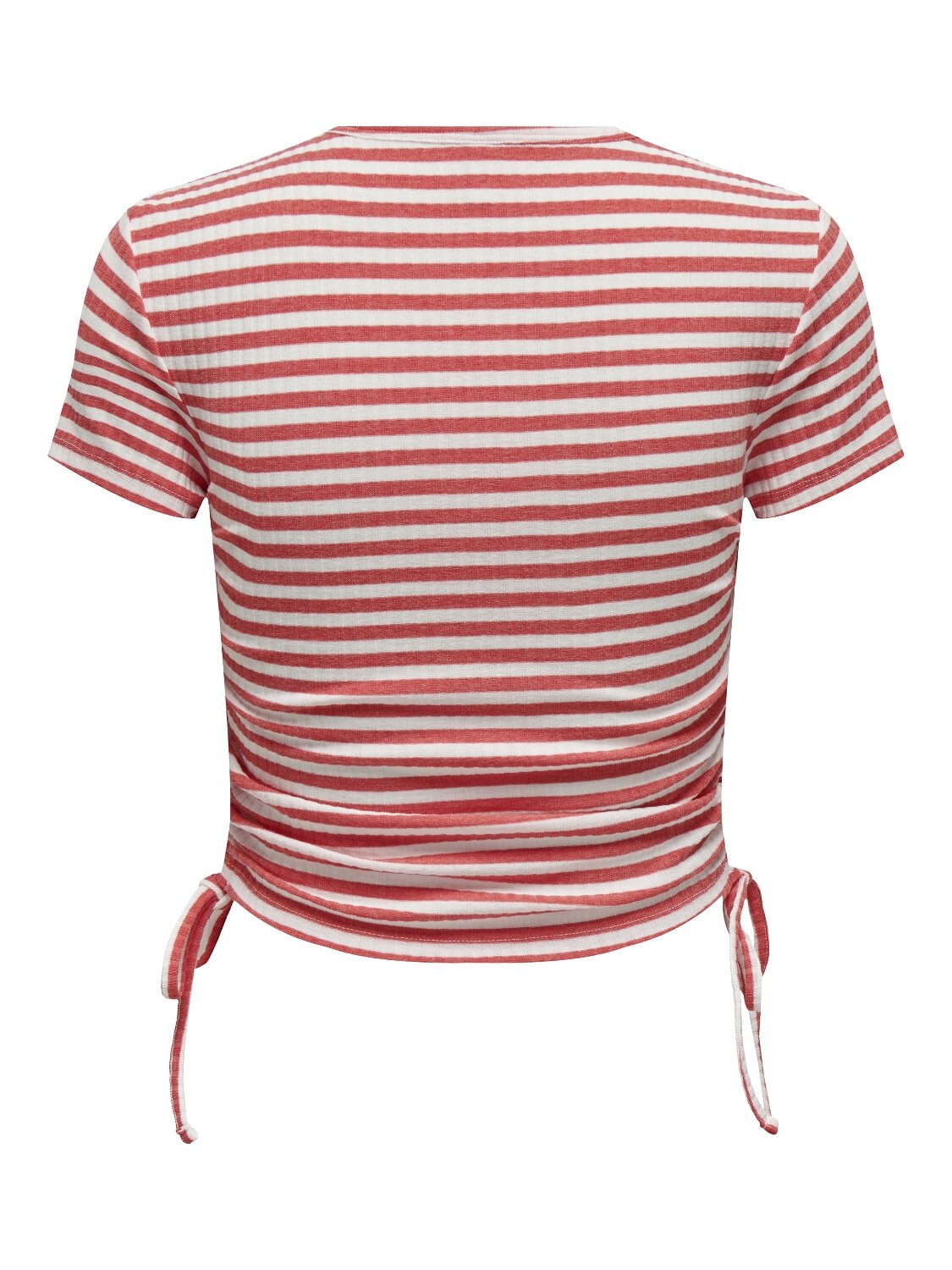 Kurzes T-Shirt "gldWENDY" rot/weiß gestreift