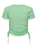 Kurzes T-Shirt "gldWENDY" in grün/weiß