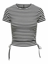 Kurzes T-Shirt "gldWENDY" in schwarz/weiß