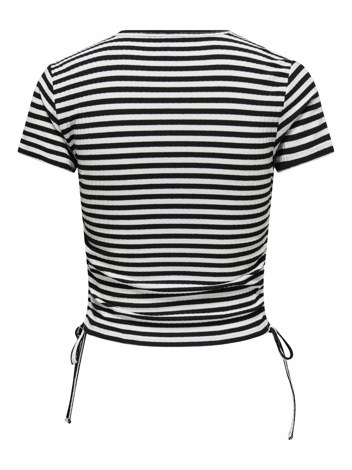 Kurzes T-Shirt "gldWENDY" in schwarz/weiß