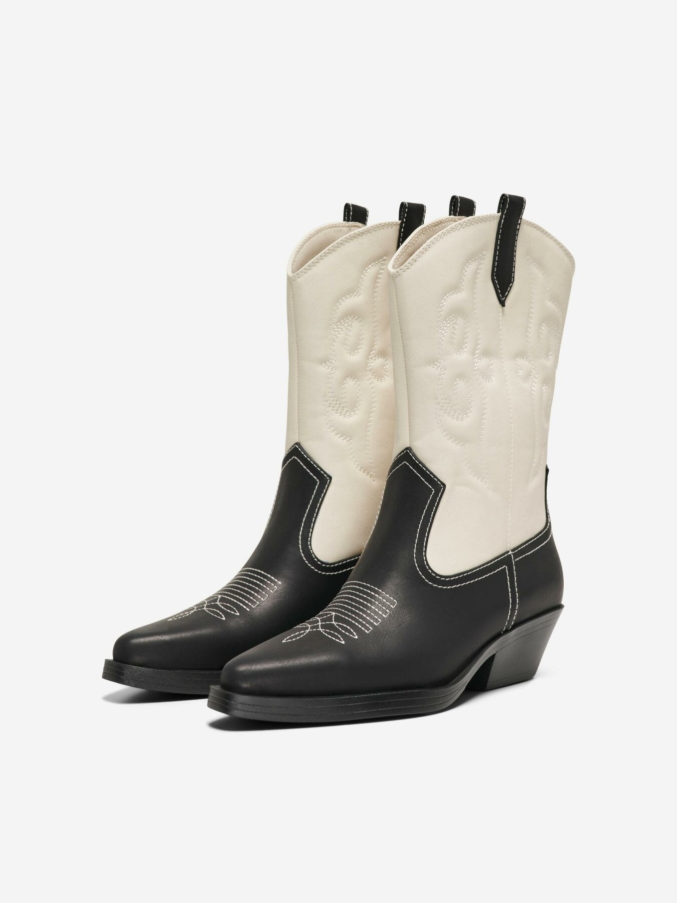 Cowboystiefel "gldBRONCO" in schwarz/weiß