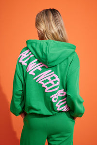 Oversize Sweatshirtjacke "gldVLTA" in grün
