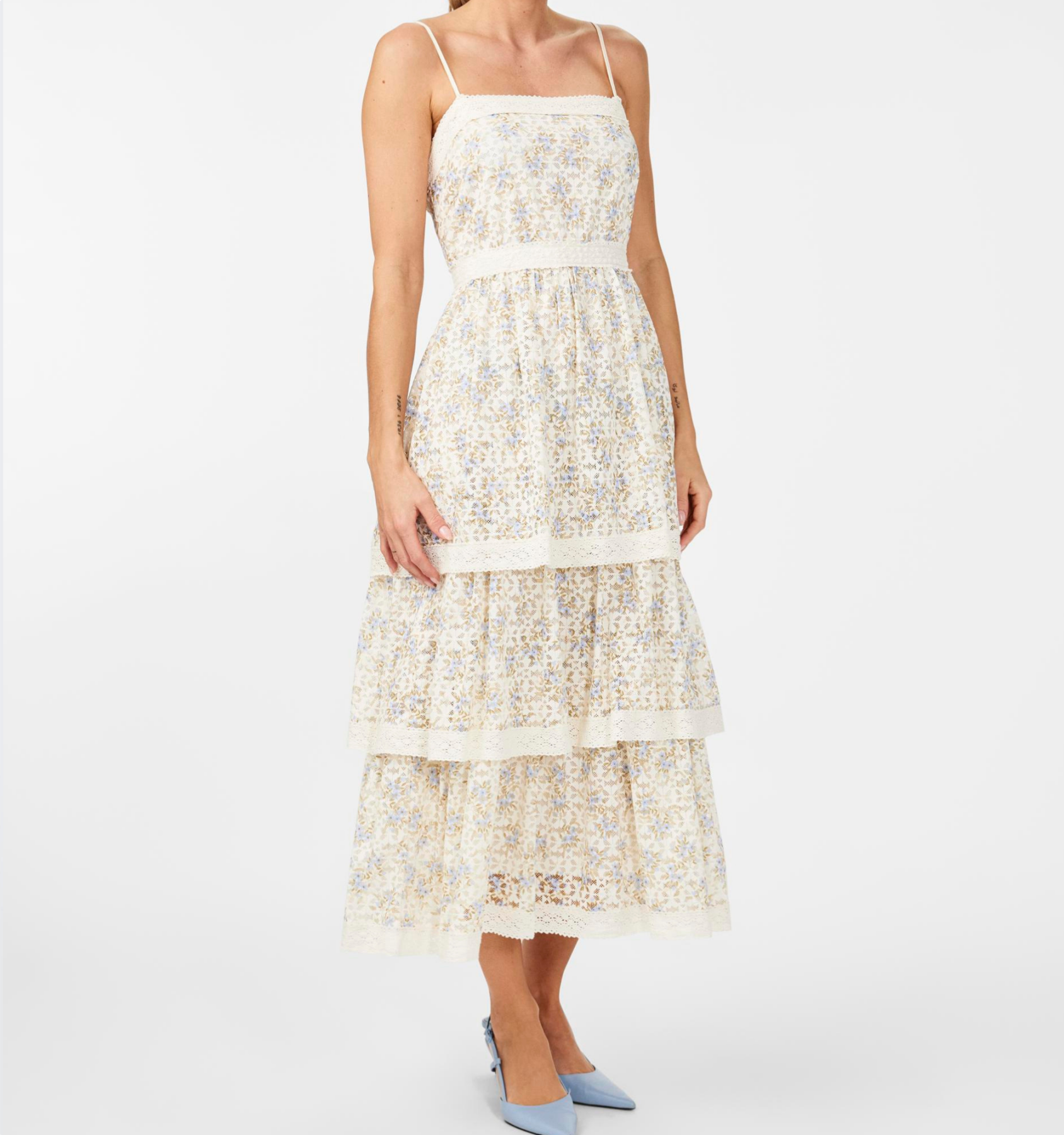 Midi Dress "gldASTA" in weiß