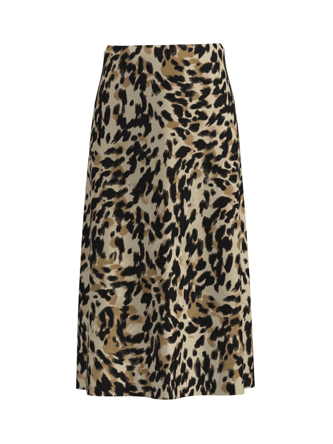 Midirock "gldPELLA" mit Leoprint in Satinoptik