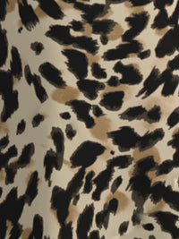 Midirock "gldPELLA" mit Leoprint in Satinoptik