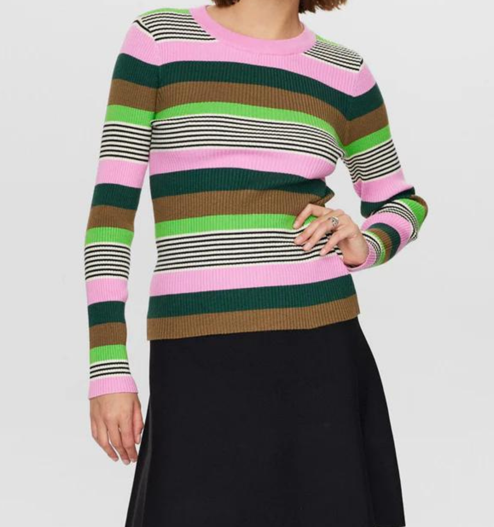 Gestreifter Pullover "gldSADENA" in Pink