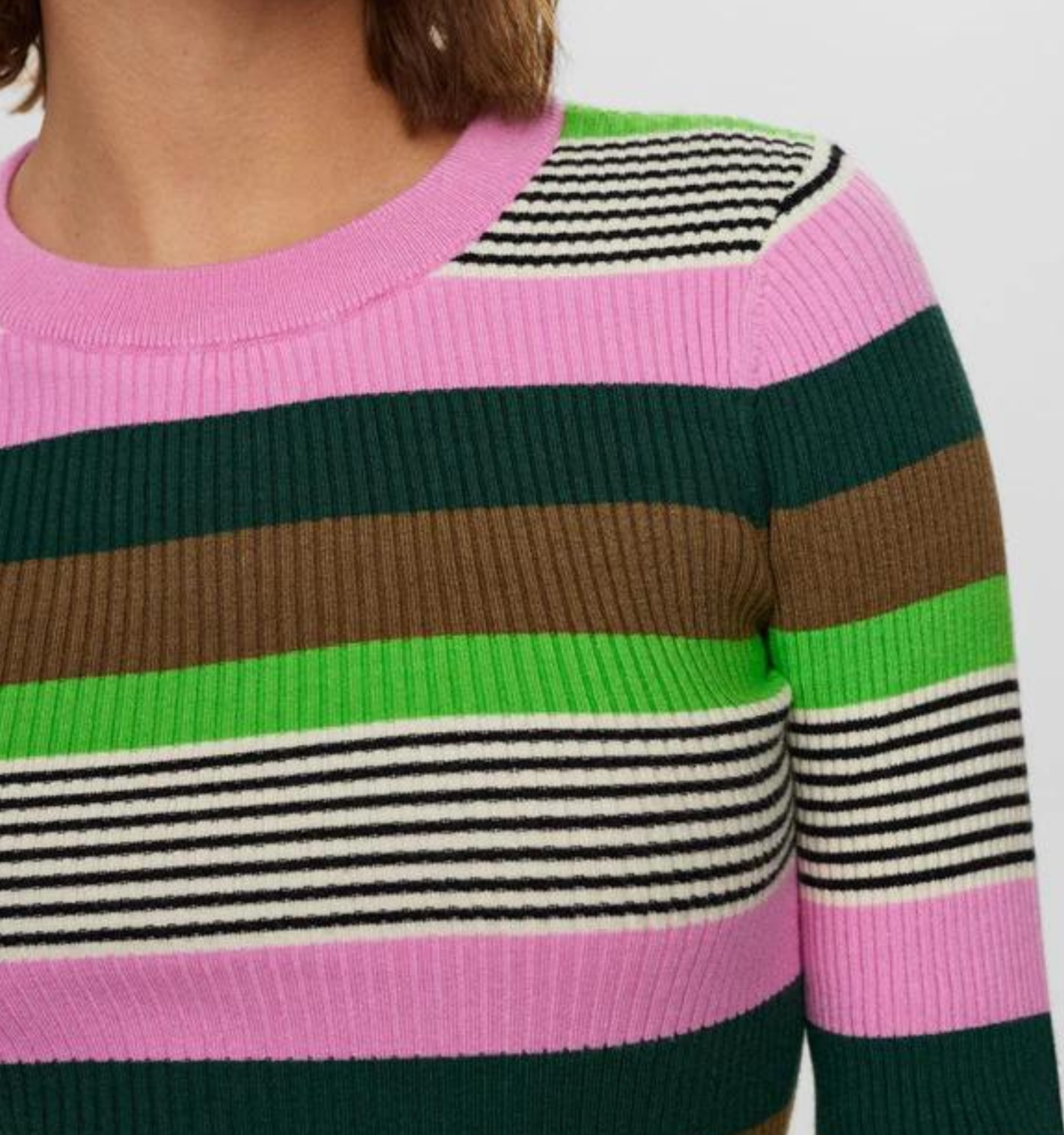 Gestreifter Pullover "gldSADENA" in Pink