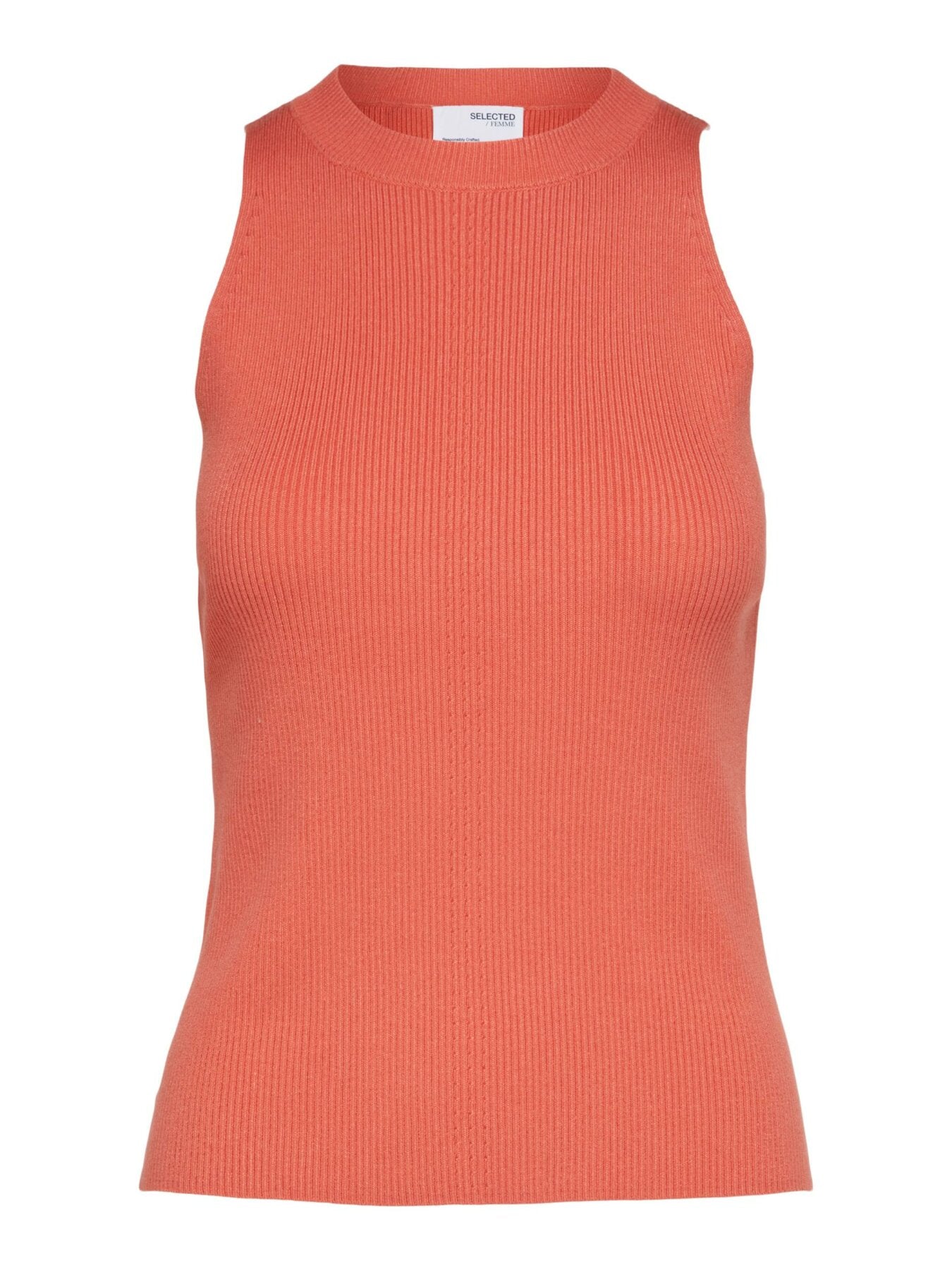 Top mit Rundhals "gldSOLINA" in orange