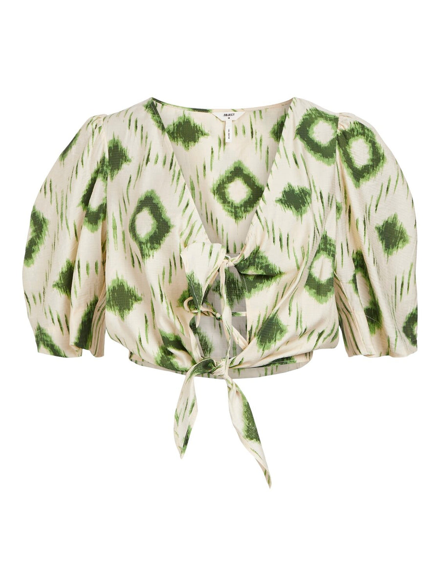 Bluse "gldBERRY" mit geknoteter Vorderseite