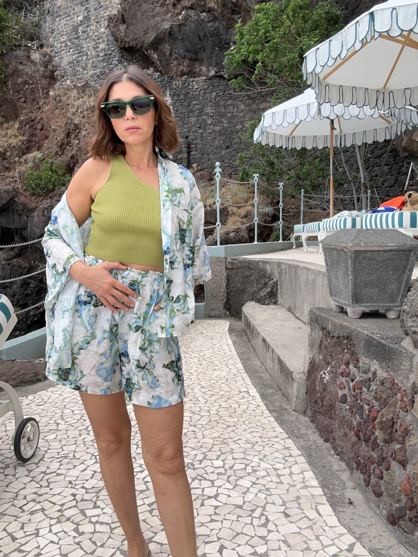 Bluse "gldIDDA" mit Pastellblumen