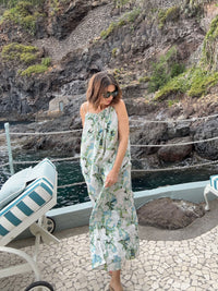 Maxikleid "gldIDDA" in white sand