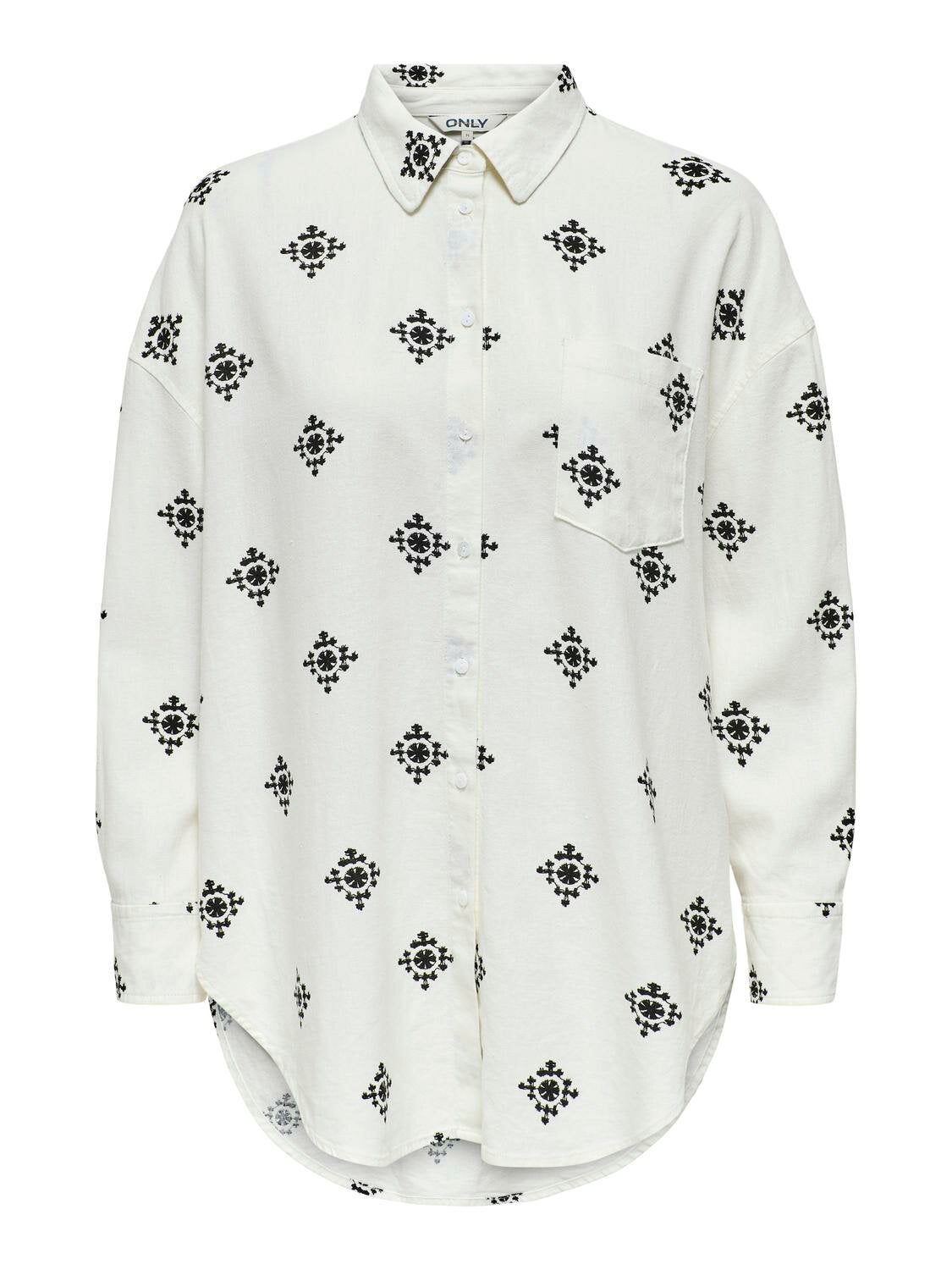 Leinen-Bluse "gldCORINA-CARO" in Cloud Dancer