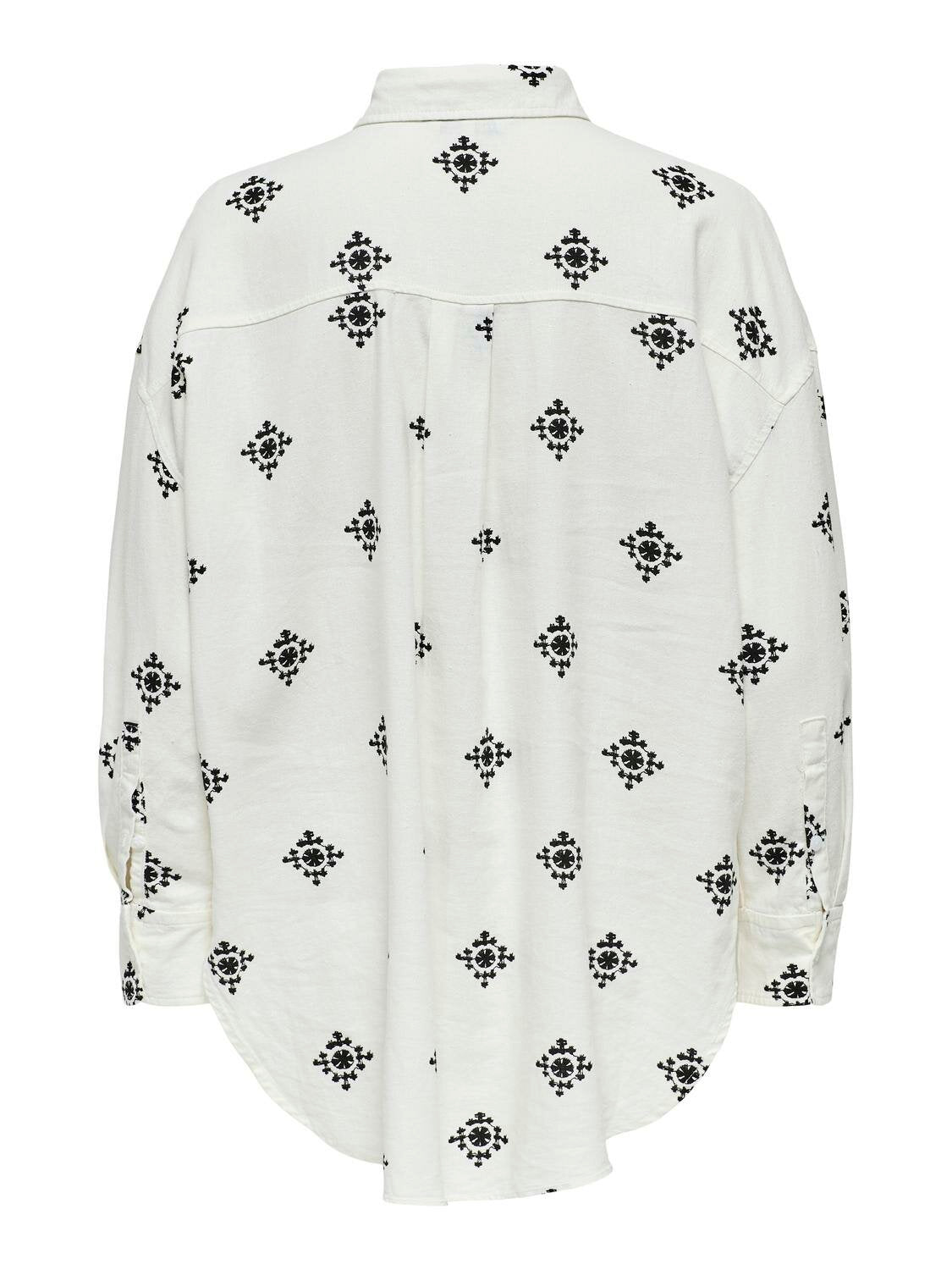 Leinen-Bluse "gldCORINA-CARO" in Cloud Dancer