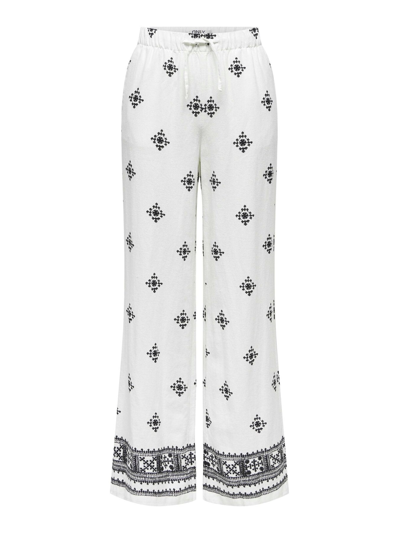 Weite Hose "gldCARO" in Cloud Dancer