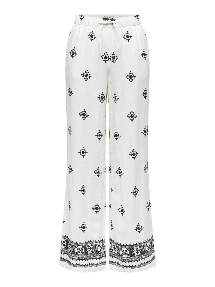 Weite Hose "gldCARO" in Cloud Dancer