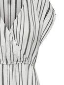 Midikleid "gldTHYRA" mit Streifen aus Musselin Cloud Dancer