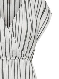 Midikleid "gldTHYRA" mit Streifen aus Musselin Cloud Dancer