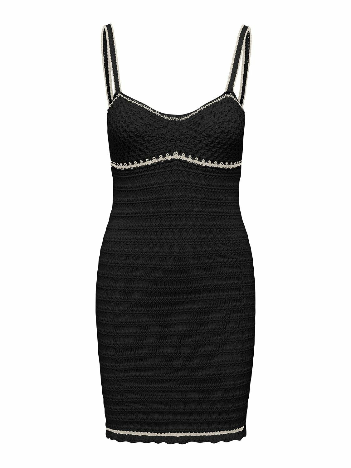 Kurzes Strickkleid "gldMINNIE" in schwarz