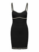Kurzes Strickkleid "gldMINNIE" in schwarz