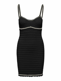 Kurzes Strickkleid "gldMINNIE" in schwarz