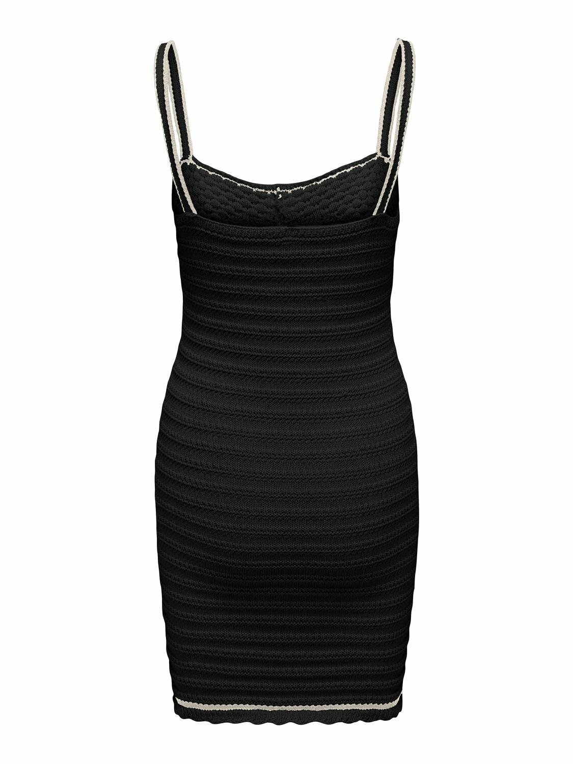 Kurzes Strickkleid "gldMINNIE" in schwarz