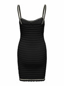 Kurzes Strickkleid "gldMINNIE" in schwarz