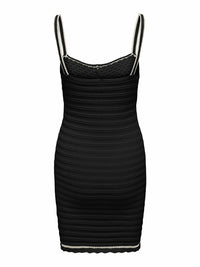Kurzes Strickkleid "gldMINNIE" in schwarz