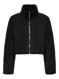 Kurze Teddyjacke "gldSANDRA" in schwarz