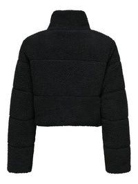 Kurze Teddyjacke "gldSANDRA" in schwarz