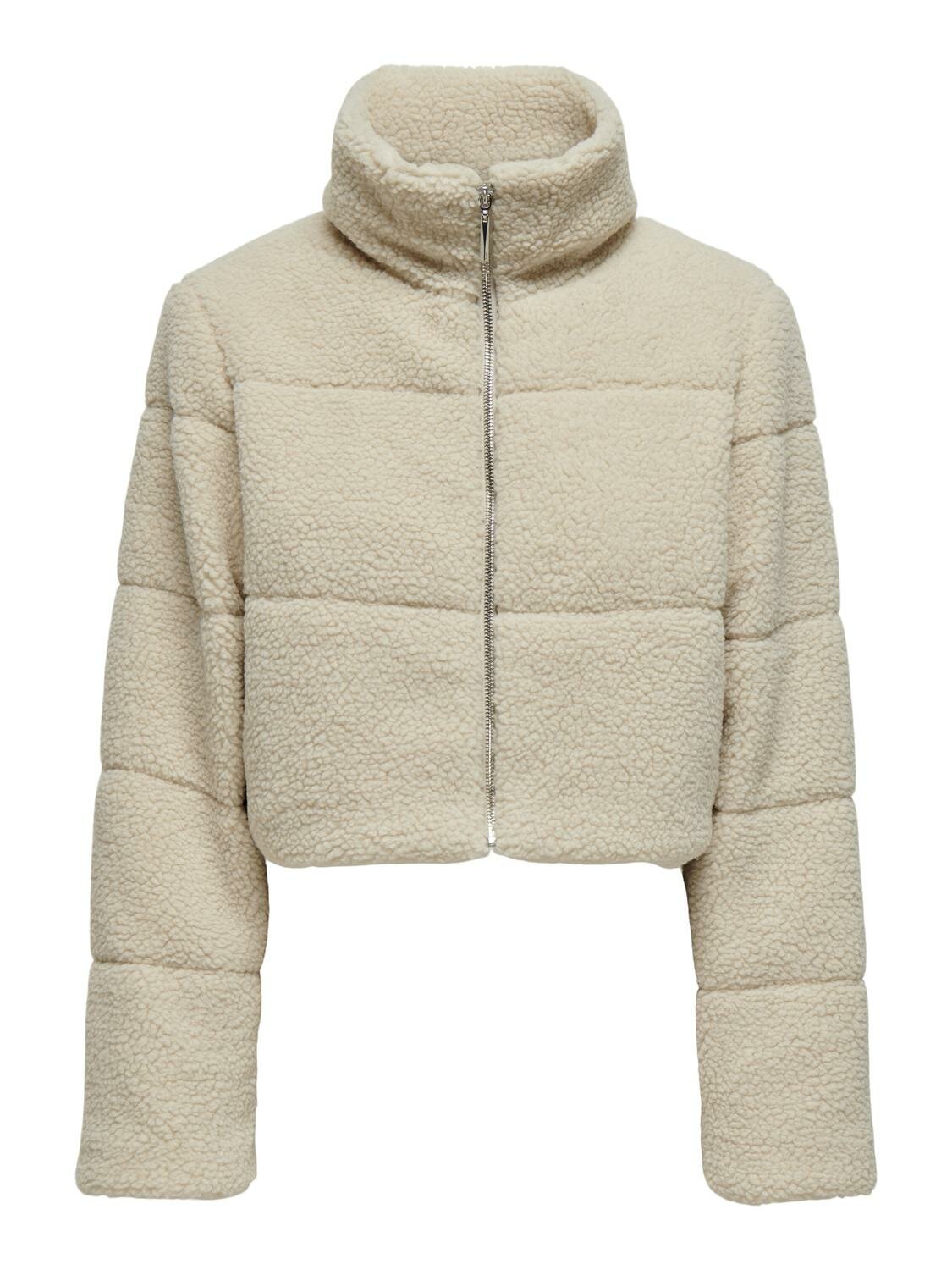 Kurze Teddyjacke "gldSANDRA" in grau