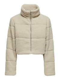 Kurze Teddyjacke "gldSANDRA" in grau