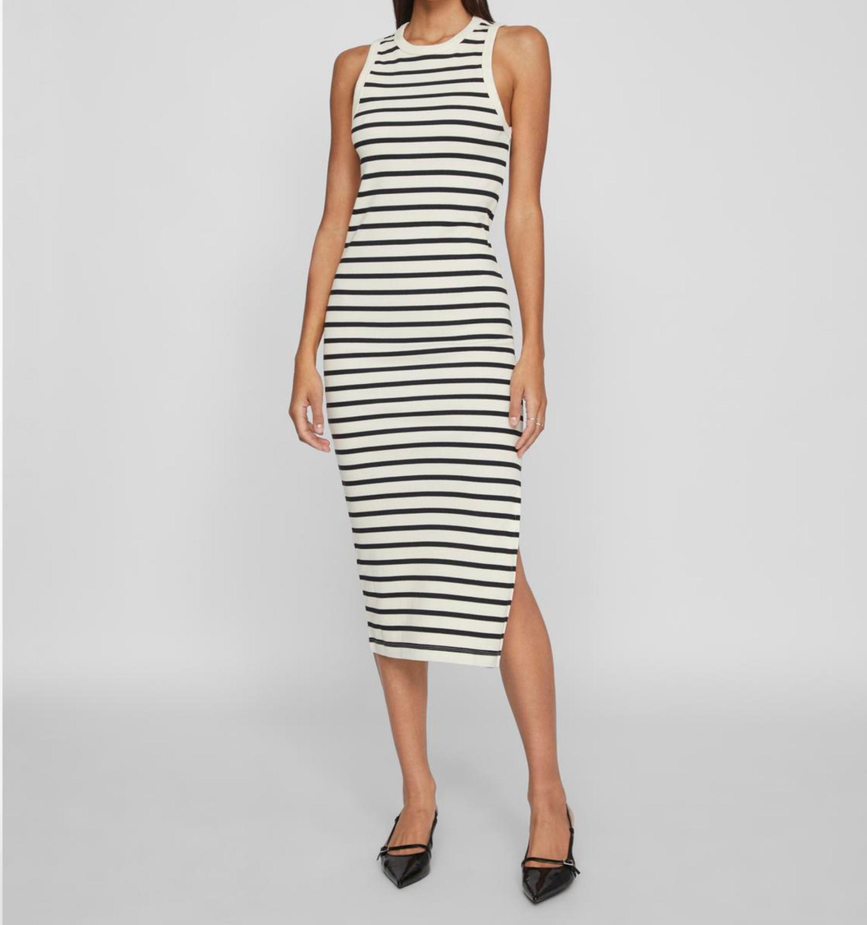 Midi Dress "gldLIBENA" in weiß/schwarz