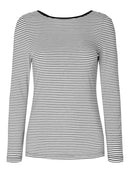 Gestreiftes Langarmshirt "gldFILINA" in schwarz/weiß