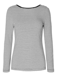 Gestreiftes Langarmshirt "gldFILINA" in schwarz/weiß
