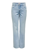 Low-Waist-Jeans "gldBREE" mit Strassteinchen