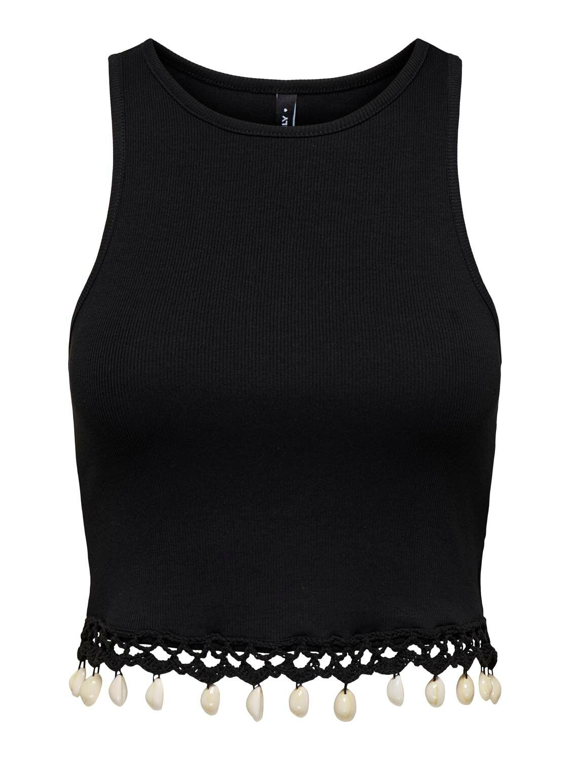 Muschel-Top "gldSHELLY" in schwarz