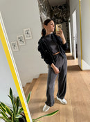 Cropped Top "gldNISHE" in Black